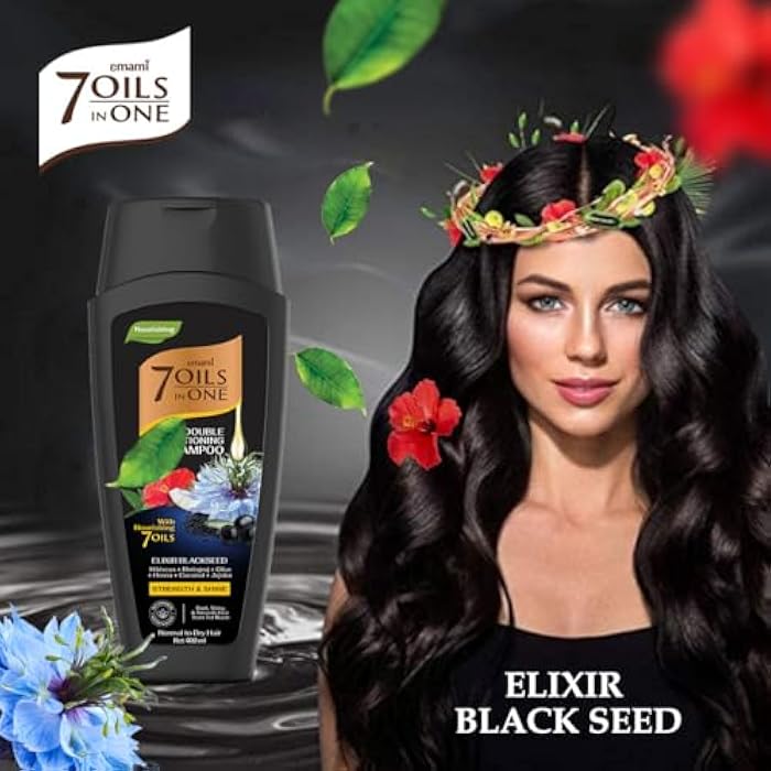 Emami 7 Oils in One Double Conditioning Shampoo Elixir Black seed 200 ML - Image 5